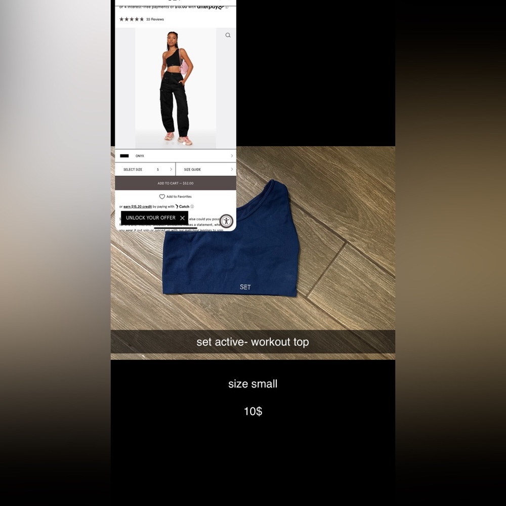 set active workout top